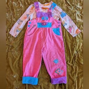 Vintage Toddler Colorblock Overalls Bundle